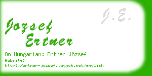 jozsef ertner business card