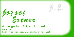 jozsef ertner business card